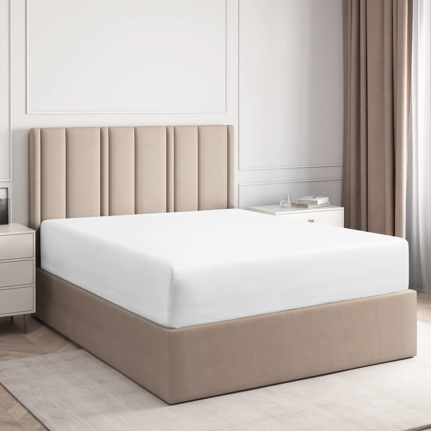 Standard Single Fitted Sheet - White